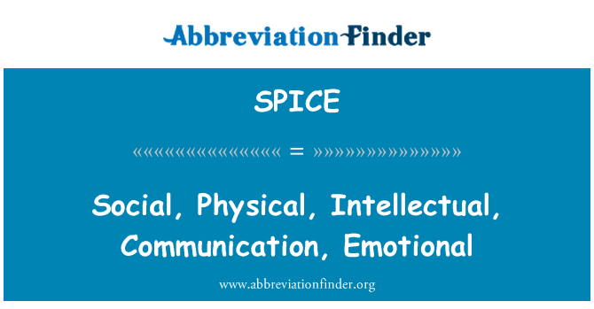 SPICE: 社會、 身體、 智力、 情感的溝通