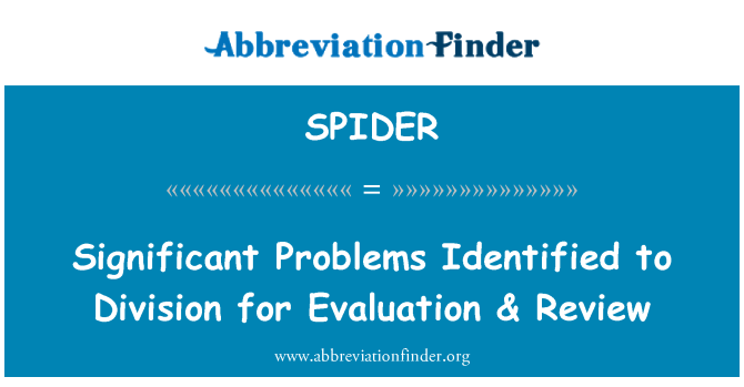 SPIDER: مشکلات قابل توجهی به بخش برای ارزیابی & بررسی