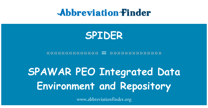 SPIDER: سپاور پو انٹیگریٹڈ ڈیٹا ماحول اور مخزن