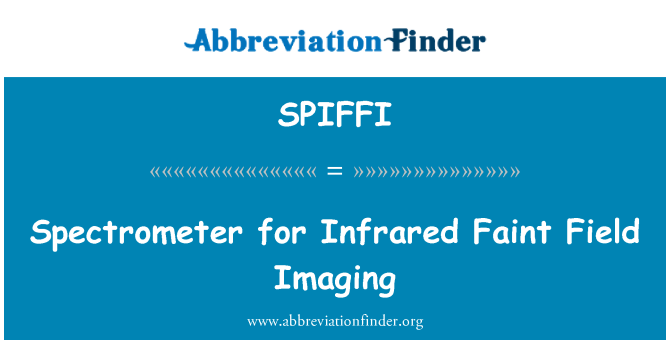 SPIFFI: Spektrometer för IR svag fältet Imaging