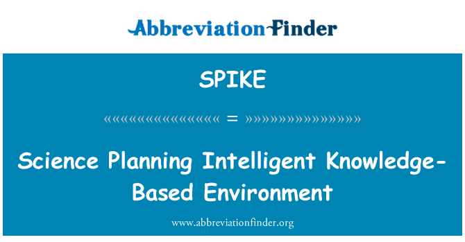 SPIKE: علوم تخطيط البيئة الذكي القائم على المعرفة