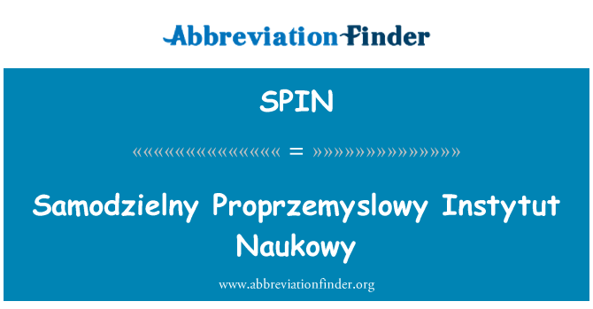 SPIN: Samodzielny Proprzemyslowy školskog Naukowy