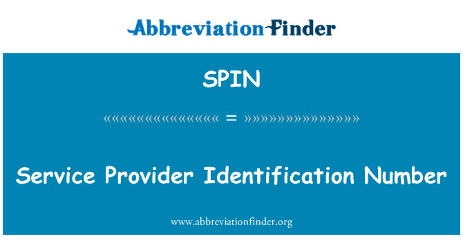 SPIN: 서비스 공급자 식별 번호