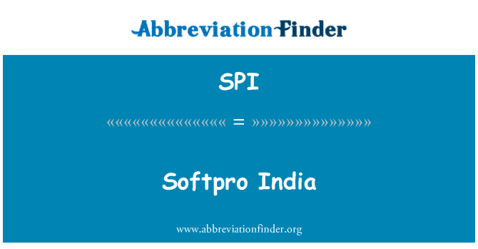 SPI: Softpro 인도