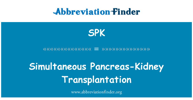 SPK: Transplante de pâncreas-rim simultâneo