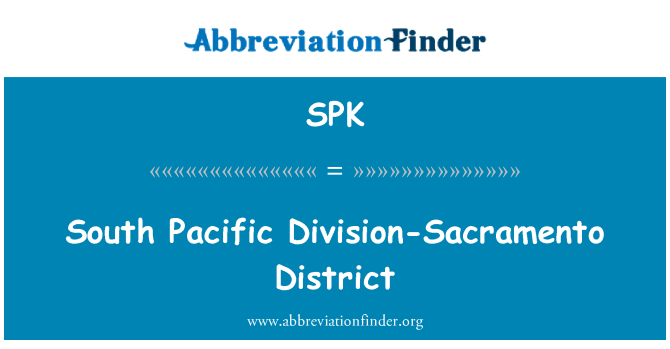 SPK: South Pacific jako-Sacramento alueella