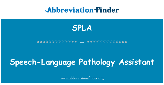 SPLA: Tale-sprog patologi assistent
