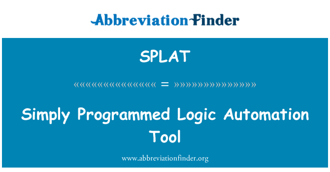 SPLAT: مبرمجة ببساطة منطق أتمتة أداة