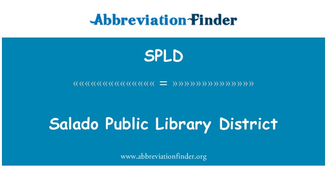 SPLD: 萨拉多公立图书馆区