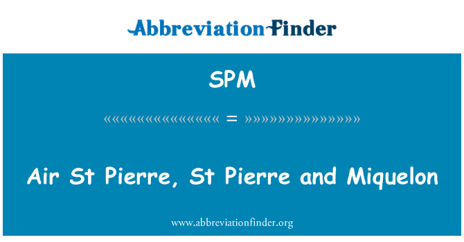 SPM: Powietrza St Pierre, St. Pierre i Miquelon