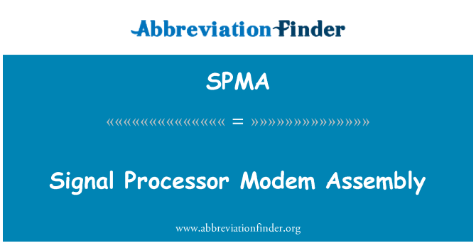 SPMA: Signalų procesorius modemas Asamblėja