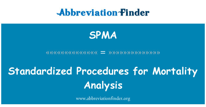 SPMA: 死亡率の分析のための標準化された手順