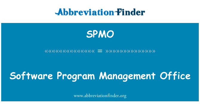 SPMO: सॉफ्टवेयर प्रोग्राम प्रबंधन कार्यालय