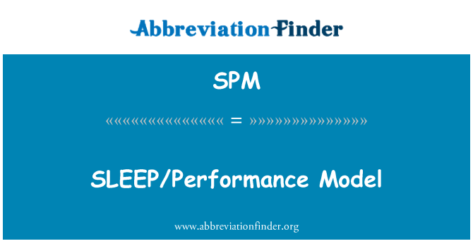 SPM: SØVN/ytelse modellen