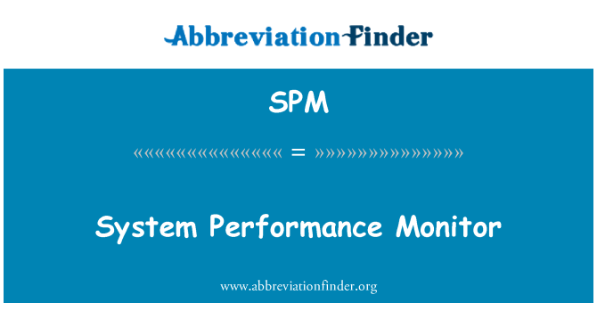 SPM: צג הביצועים של המערכת