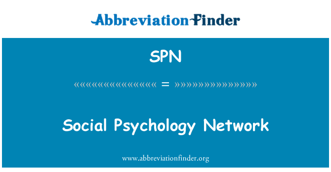 SPN: Réseau de psychologie sociale