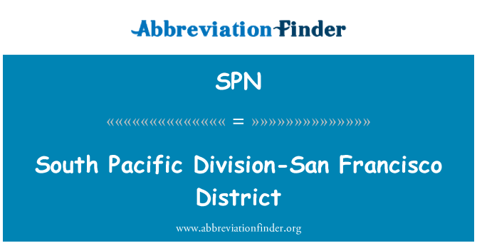 SPN: Distretto di South Pacific Division-San Francisco