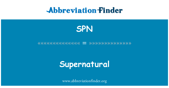 SPN: Übernatürliche