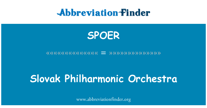 SPOER: Slovački filharmonijski orkestar