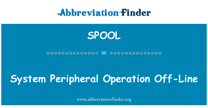 SPOOL: Operasi sistem persisian s-VHS Off-Line