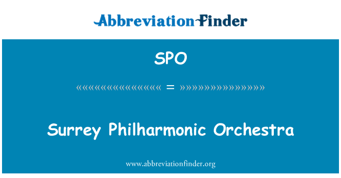 SPO: Orchestra Filarmonica di Surrey