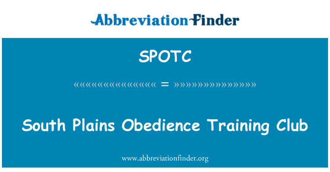 SPOTC: South Plains Obedience Training Club