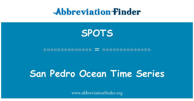 SPOTS: San Pedro Ocean Time Series
