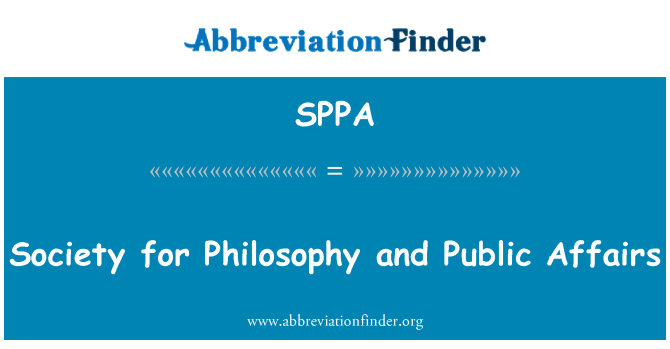 SPPA: Society for Philosophy and Public Affairs