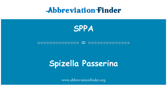 SPPA: Spizella Passerina