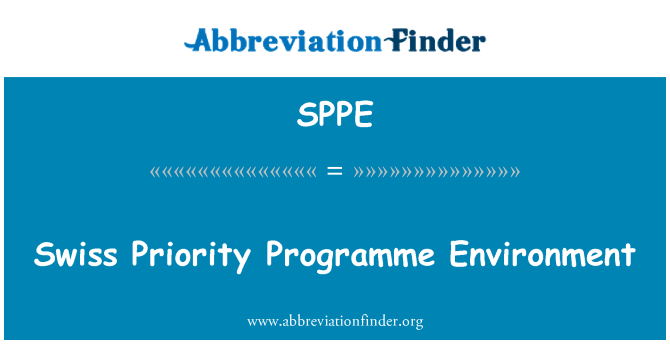 SPPE: Elveţian prioritate program mediu