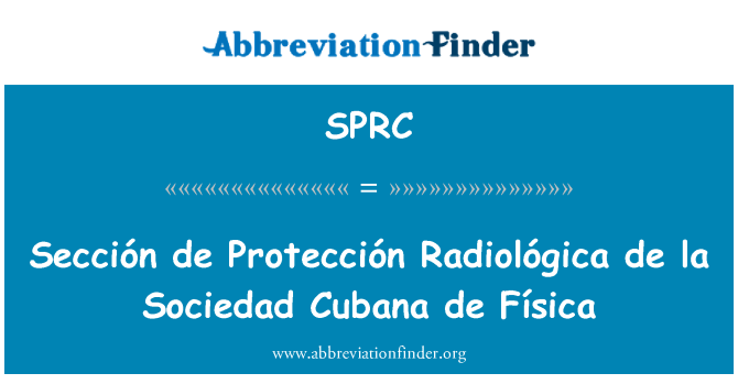 SPRC: Sección डे Protección Radiológica de la जीवनी Cubana डे Física
