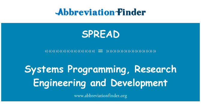 SPREAD: Ingegneria e sviluppo di sistemi di programmazione, ricerca