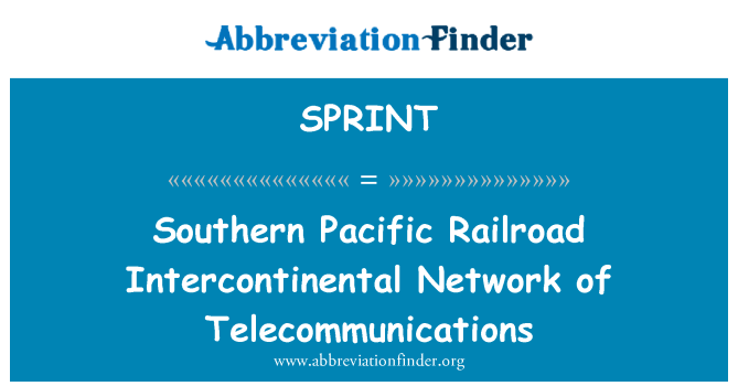 SPRINT: Южна Тихия ЖП Междуконтинентална мрежа на телекомуникациите