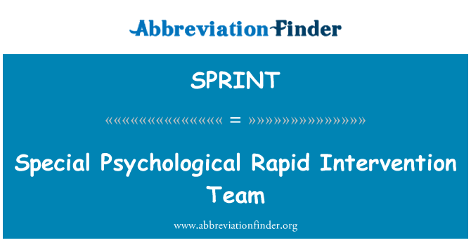 SPRINT: Speciální psychologické rychlý zásah tým