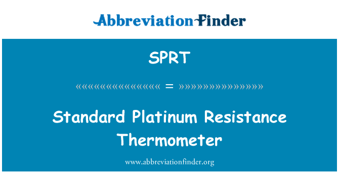 SPRT: Termòmetre de resistència platí estàndard