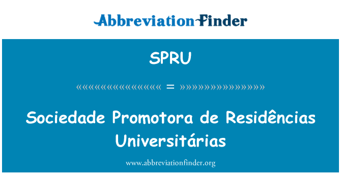 SPRU: Universitárias Sociedade Promotora de Residências