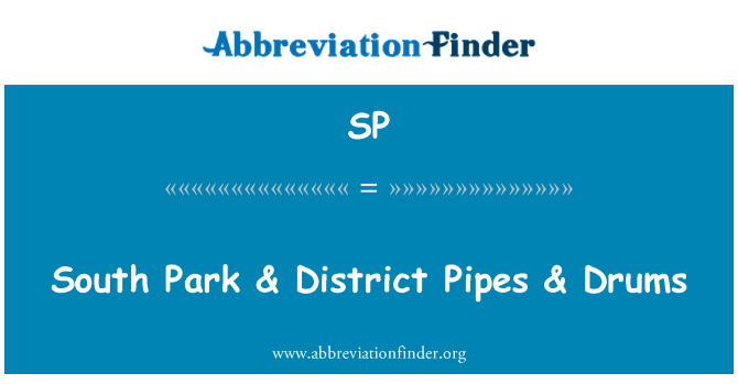 SP: Park ta ' South & distrett pajpijiet & tnabar