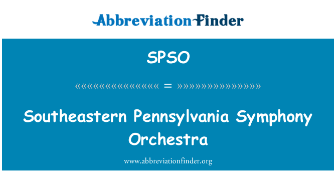 SPSO: Orkestra Symphony Pennsylvania is