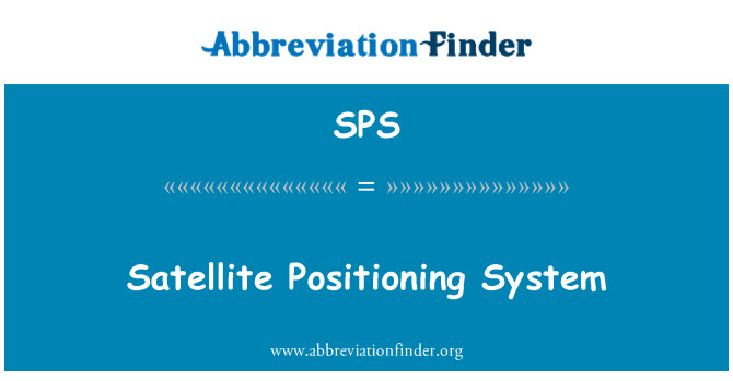 SPS: Satelit Positionnement sistèm