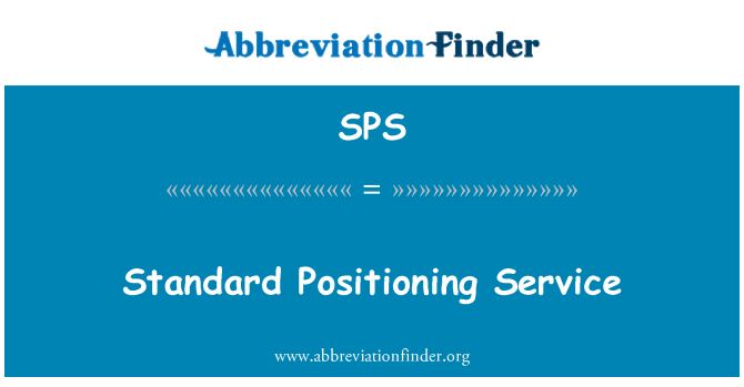 SPS: Standard Positioning Service
