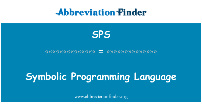 SPS: Senbolik Programmation lang