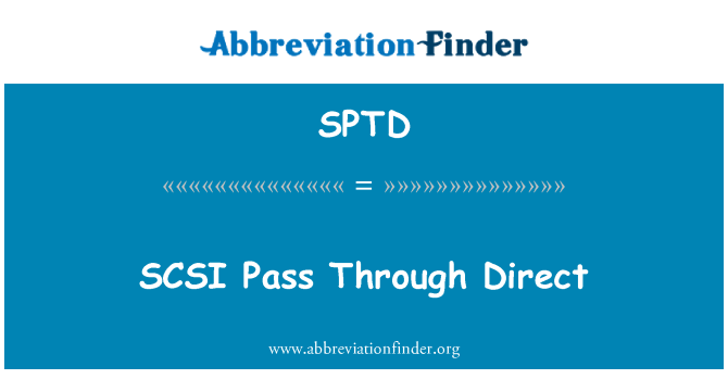 SPTD: SCSI تصویب از طریق مستقیم