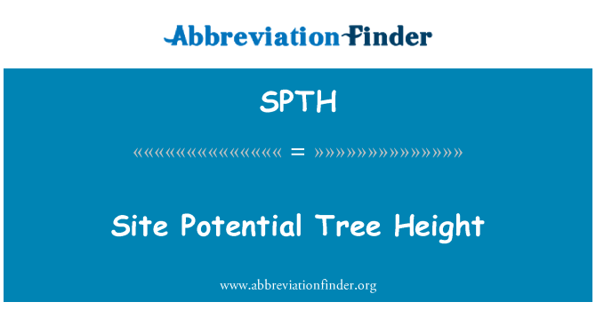 SPTH: Altura de árbol potencial sitio