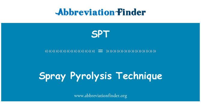 SPT: Flite Pyrolyse teknik
