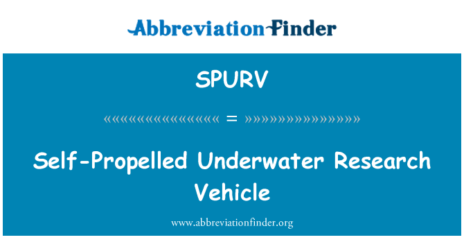 SPURV: Self-Propelled Underwater Research Vehicle