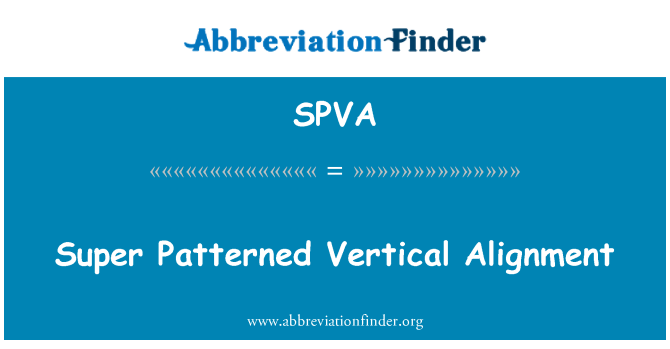 SPVA: סופר בדוגמת יישור אנכי