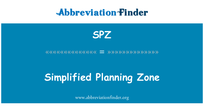 SPZ: Senplifye Planification zòn