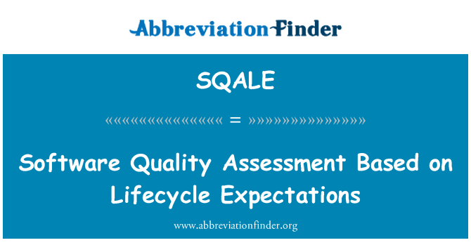SQALE: Programmatūras kvalitātes novērtējumu, kura pamatā ir dzīves cikla cerības