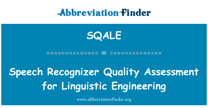 SQALE: Valutazione di qualità di sistema di riconoscimento vocale per ingegneria linguistica