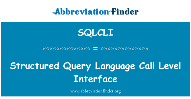 SQLCLI: Structured Query puhelun tason LIP